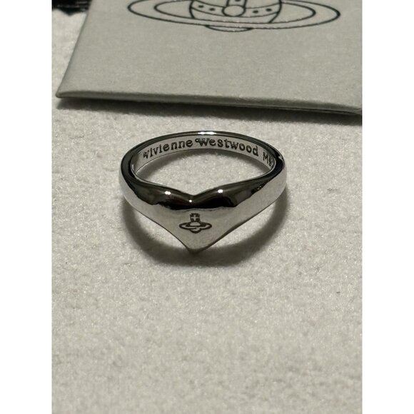 VIVIENNE WESTWOOD silver Marybelle Ring logo Saturn Orb Ring Size 7 Medium - Picture 1 of 6
